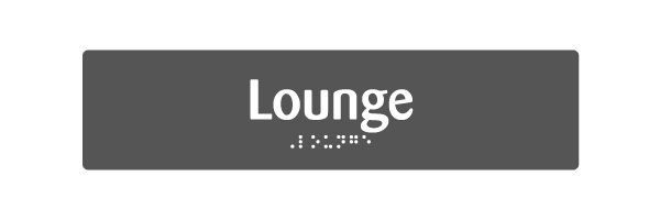 H101 Lounge Braille & Tactile Sign