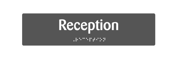 H109 Reception Braille & Tactile Sign