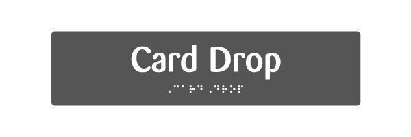 H115 Card Drop Braille & Tactile Sign