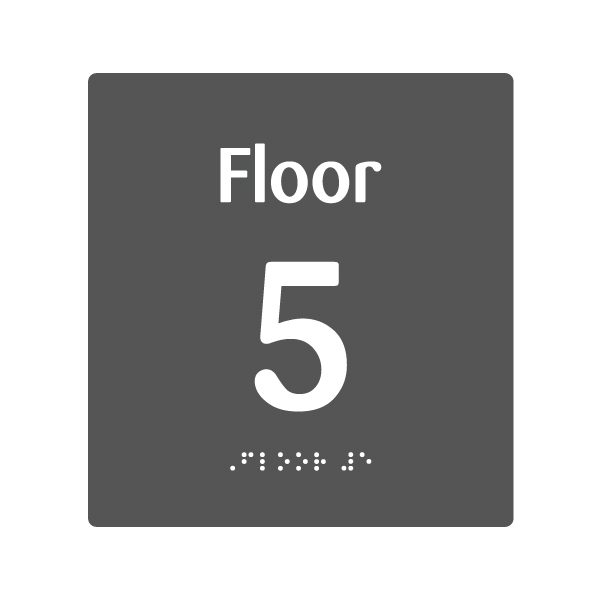 H126 Floor 5 Braille & Tactile Sign