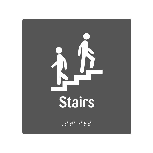 H132 Stairs Braille & Tactile Sign