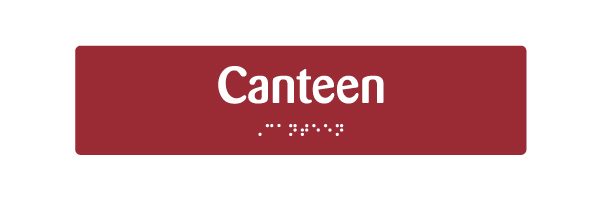 EB107 Canteen Braille & Tactile Sign