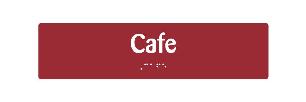 EB110 Cafe Braille & Tactile Sign