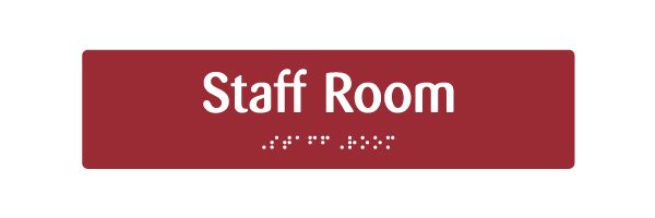 EB119 Staff Room Braille & Tactile Sign
