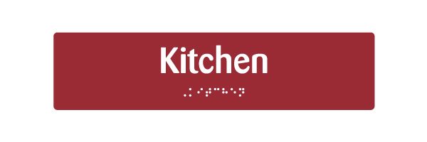 EB120 Kitchen Braille & Tactile Sign