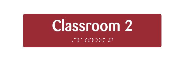 EB126 Classroom 2 Braille & Tactile Sign