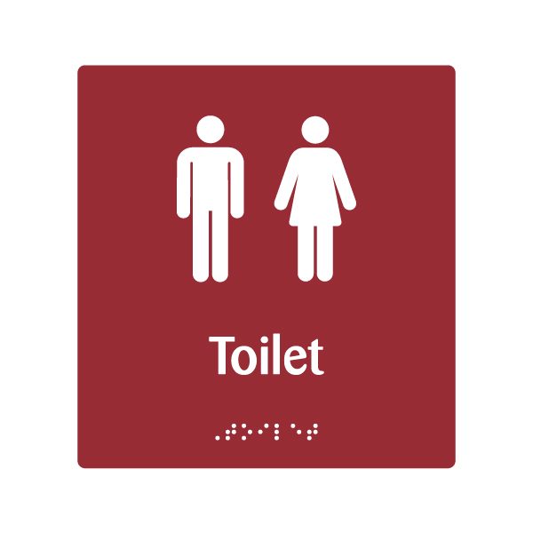 EB140 Toilet Braille & Tactile Sign