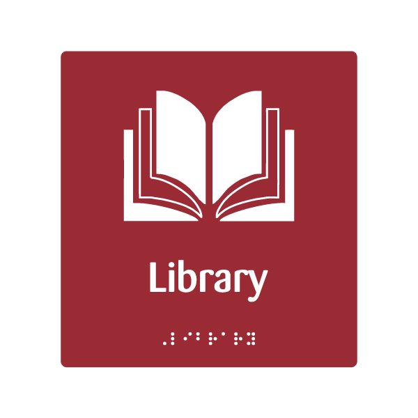 EB144 Library Braille & Tactile Sign